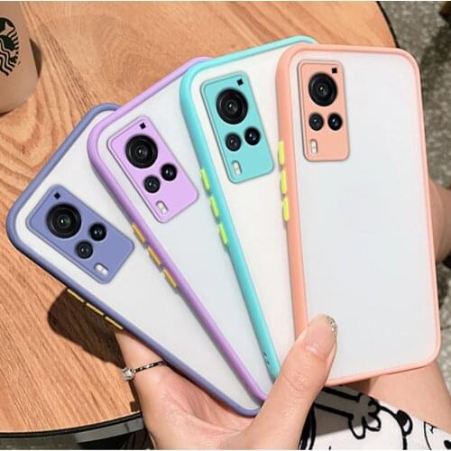 Shockproof Matte Hard Plastic Soft Bumper Case For VIVO X60 Pro Global Version Plus Funda Coque