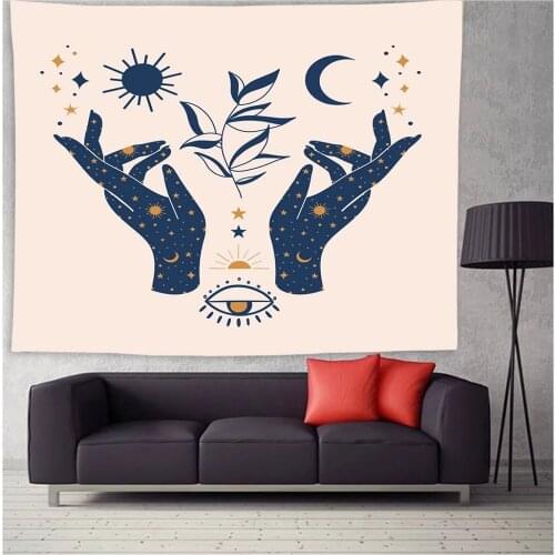 Psychedelic Style Tapestry Wall Hanging Divination Hand Blanket Yoga Mat Home Bedroom Wall Art Carpet wall decoration cloth