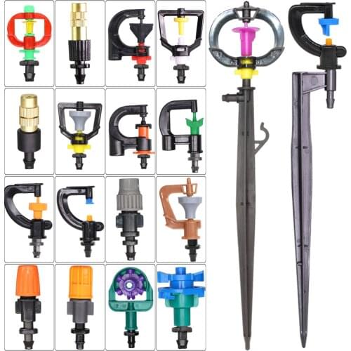 Adjustable Irrigation Dropper 13cm 20cm 22.5cm Drippers Brass Nozzle 1/4'' Barb Connect 4/7mm Hose Garden watering Sprayer