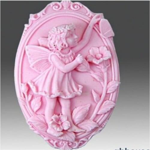 DIY Angel Fairy Craft Bath Soap Making Silicone Mould 3D Girl Silicone Soap Mold for Cake Candle Chocoloate Making