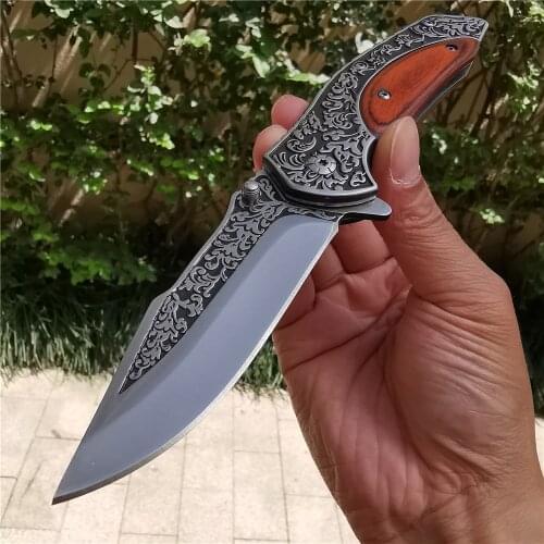 Folding Blade Knife Tool Camp Seek High Hardness Pocket Field Knives for Camping Hunting Survival Outdoor Activities Mens Gift