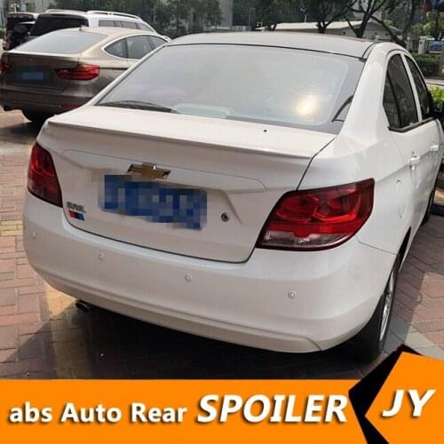 For Chevrolet Sail Spoiler 2015-2017 Sail spoiler High Quality ABS Material Car Rear Wing Primer Color Rear Spoiler