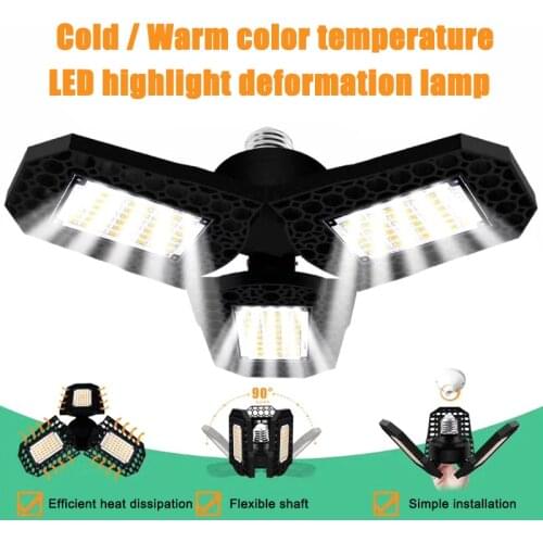 LED Garage Light E27 Light Deformation Adjustable Angle High Bay Light Industrial LED Garage Light For Garage Workshop