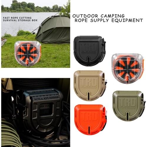 Outdoor TRD Wire Rope Dispenser Quick Cutting Tool Paracord Storage Box for Survival Self-protection Emergency Equipment