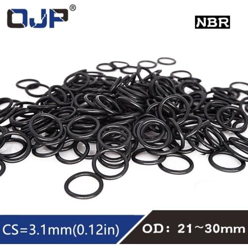 20PC/lot Rubber Ring Black NBR Sealing O Ring CS3.1mm OD21/22/23/24/25/26/27/28/29/30mm O-Ring Seal Nitrile Gasket Oil Ring