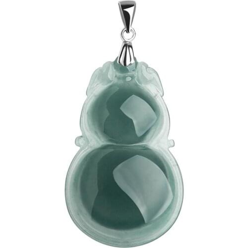 Natural Jadeite High Quality Blue Water Hyacinth Pendant High-Grade Jade Pendant Female Jade Pendant Necklace