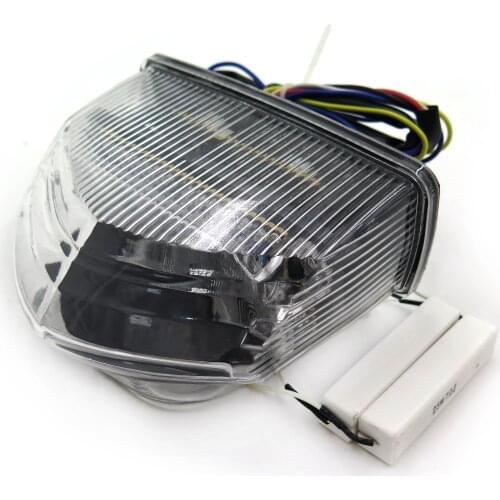 Aftermarket free shipping Motorcycle Clear Led Tail Light Brake Light with Integrated Turn Signals Indicators for Honda CBR 600