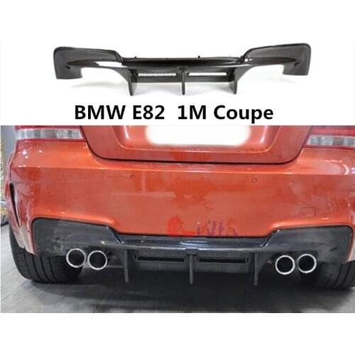 For BMW E82 1M Coupe 2008-2018 Rear Lip Spoiler Bumper Diffuser High Quality Carbon Fiber Material Car Accessories