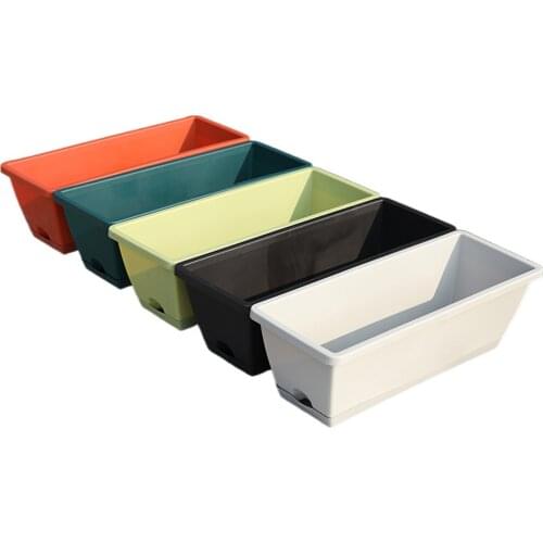 Vegetable Pot Flower Pot Window Boxes Pots Durable Plastic Planters Multiple Drainage Holes PP Eco Friendly Gardening Supplies