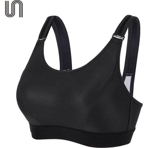 Womens High Impact Quick-drying Full Coverage Lightly Padded Shock Control Plus Size Wirefree Fitness Bra