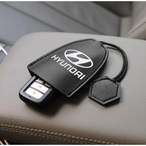 1Pcs Leather Car Key Bag Case For Accent Azera Elantra GDI Genesis I10 I20 I30 I40 IX20 IX35 Santa Fe Solaris Sonata Tucson