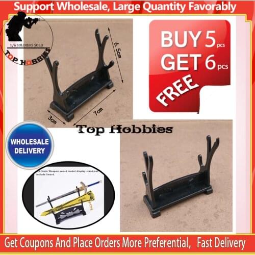 1PC 1/6 Scale Soldier Weapon Rack Two-layer Mini Tool Holder Sword Stand Model Place Weapon Display Rack Toy Accessories Model