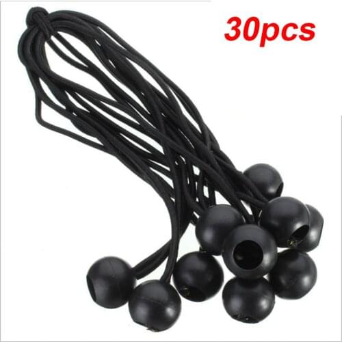 30pcs Multifunctional Ball Elastic Tarpaulin Tied Rope Ball Elastic Band 15cm Tensioner Tie Tent Camping Hiking Spare Fittings