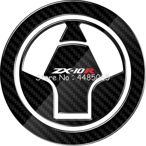 3D Carbon-look Motorcycle Fuel Gas Oil Cap Tank Pad Tankpad Protector Sticker for Kawasaki Ninja ZX-10R ZX10R 2006-2015