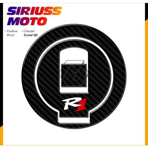 3D Carbon-look Motorcycle Fuel Gas Cap Protector Decals Case for 98-99 Yamaha YZF-R1 R1 1998 1999
