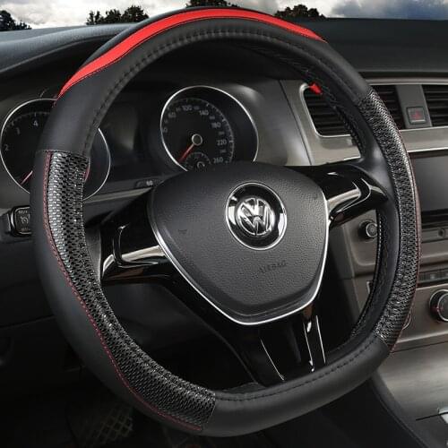 D series Micro Fiber Leather Car Steering Wheels Covers 38CM/15'' Steering Wheel Hubs Car Styling,For VW GOLF 7 2015 POLO JATTA
