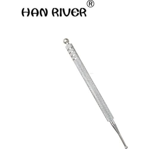 HANRIVER 2018 Silver no spring out massage acupuncture point pen ear probe rod ears stick needle detection