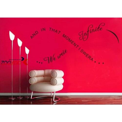 And In That Moment home decor creativewall decal ZooYoo8131 decorative adesivo de parede removable vinyl wall sticker