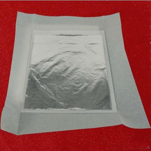 Chinese 5000pcs/box Loose Imitation silver Leaf Aluminum Foil leaf 16*16CM for furniture Craft gilding