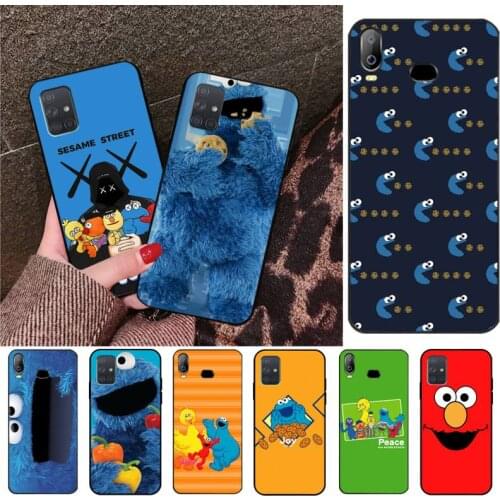 Cute cartoon Sesame Street Cookie Elmo Phone Case For Samsung Galaxy A21 A01 A11 A31 A81 A10 A20 A30 A40 A50 A70 A80 A71 A51