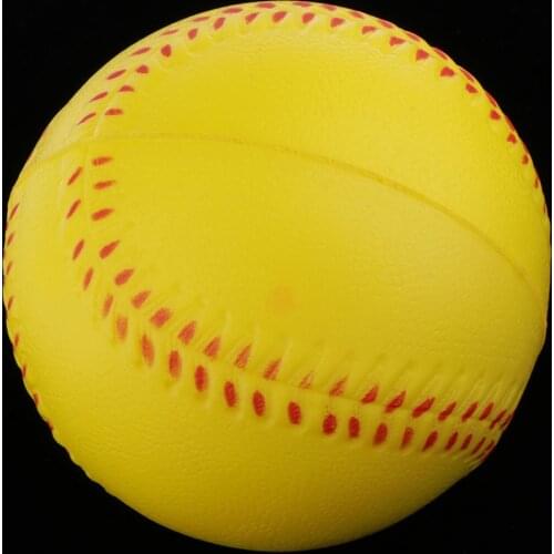 Yellow Practice Soft Softball / Training Baseball Ball - PU Foam, Safety for Adults Training or Kids Playing