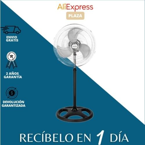 Standing fan 18 "Metal 3 speeds 80W with adjustable height swing 120 ° easy to mount without vibration F18ST