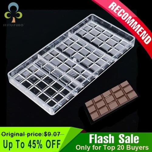 2020 New Polycarbonate Chocolate Bar Mold Eco-friendly Plastic Baking Pastry Mould Cozinha Kitchen Pastry Tools GYH