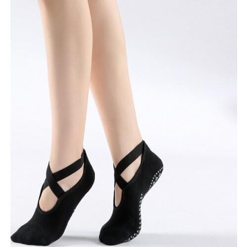 New Women Cotton Yoga Socks Sports Girls Ballet Dance Socks For 35-39 yards Professional Anti-Slip Sport Socks Bandage