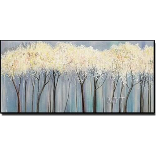 The Woods In Autumn Oil Painting Wall Art Home Decor Picture Modern Hand Painted Oil Painting On Canvas Wedding Decoration