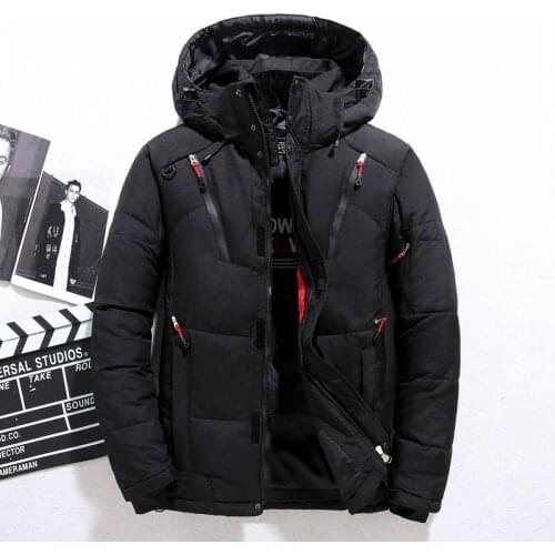 -20 Degree Winter Parkas Men Down Jacket Male White Duck Down Jacket Hooded Outdoor Thick Warm Padded Snow Coat Oversized M-4XL