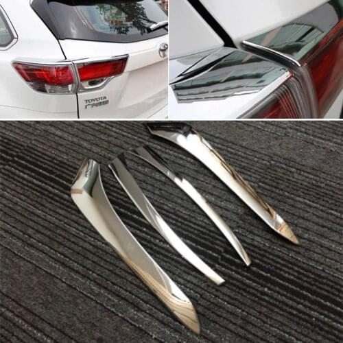 1set New ABS Car Rear Tail Light Cover Trim For Highlander/Kluger 2014-2016