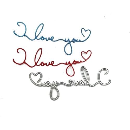Julyarts I LOVE YOU Dies Scrapbooking Nouveau Arrivage 2021 Crafts for DIY Scrapbooking Decorative Embossing DIY Paper Card
