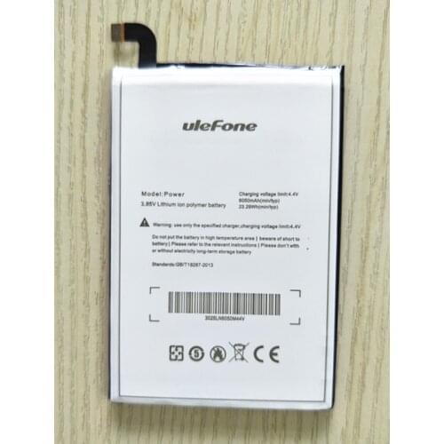 New for ulefone power Battery Replacement 6050mAh Large Capacity Li-ion Backup Battery For ulefone power Smart Phone