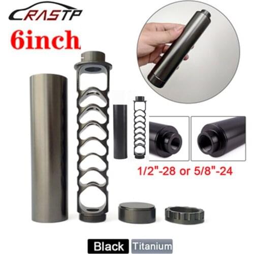 Spiral 1/2-28 5/8-24 Single Core Black Aluminum Tube Car Fuel Filter Solvent Trap for NAPA 4003 WIX 24003 Filters