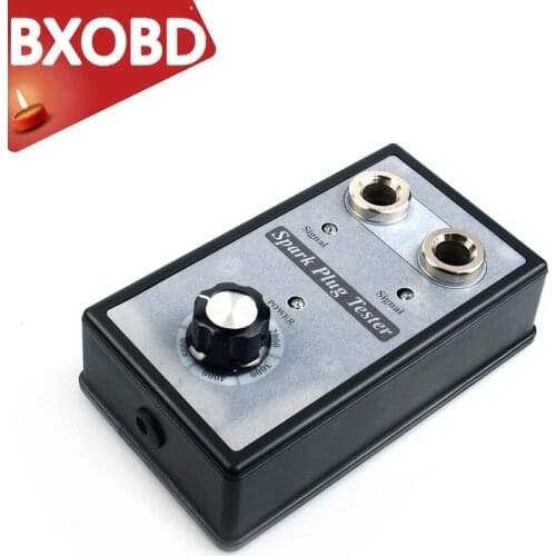 Spark Plug Tester Two Testing Hole Adjustable Ignition Plug Analyzer for 12V Gasoline Petrol Cars Car Sparking Plug Tester