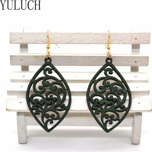 YULUCH free shipping fashion women New Jewelry wholesale Geometric natural wood earrings for