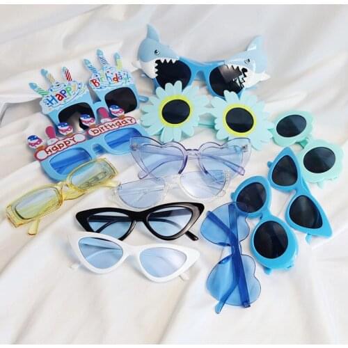 Funny Birthday Party Glasses Plastic Sunglasses Heart Shaped Glasses Tropical Fancy Dress Fun Birthday Party Photo Booth Props