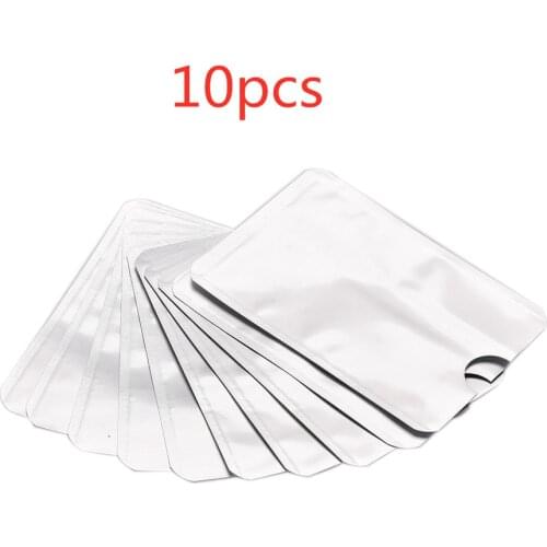 10pcs Anti Scan RFID Sleeve Protector Anti Theft Credit ID Card Aluminum Foil Holder Anti-Scan Card Sleeve Hot Sale