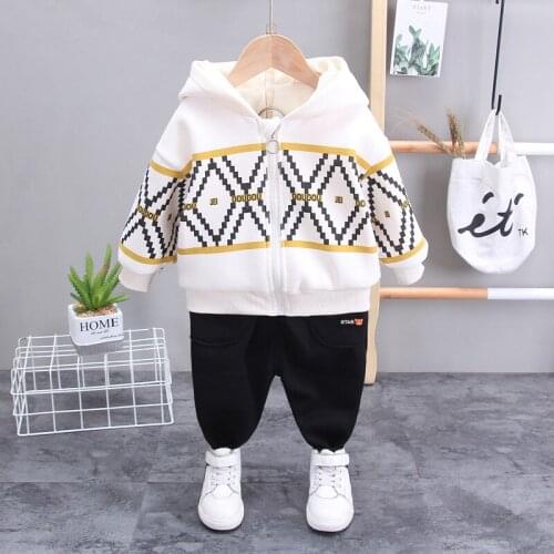 Toddler Winter warm Baby Boys Girls thicken hoodies Pants 2pcs/set Children Infant add cotton Clothing Kids Casual Tracksuit set