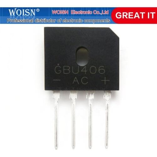 2pcs/lot GBU406 GBU410 GBU806 SIP-4 In Stock