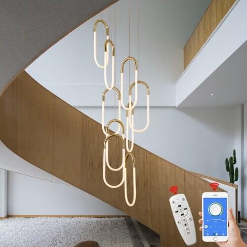 360 Glow Gold Plated Modern led Chandelier For Dining Room Kitchen Room Stair Pendant Lamp living Room Hanging chandelier Lamp