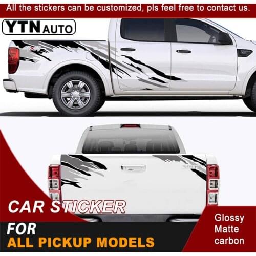 Car Sticker 4x4 Color Change Stripe Graphic Vinyl Decal For Ford Ranger Nissan Navara Isuzu Dmax Toyota Hilux Pickup Accessories