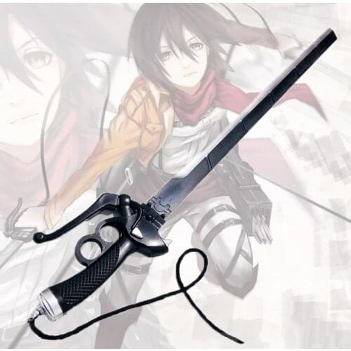 Anime Attack on Titan Sword Gun Cosplay Weapon Eren Rivaille Mikasa 1:1 Props Weapon Halloween PU Swords Cos 95cm