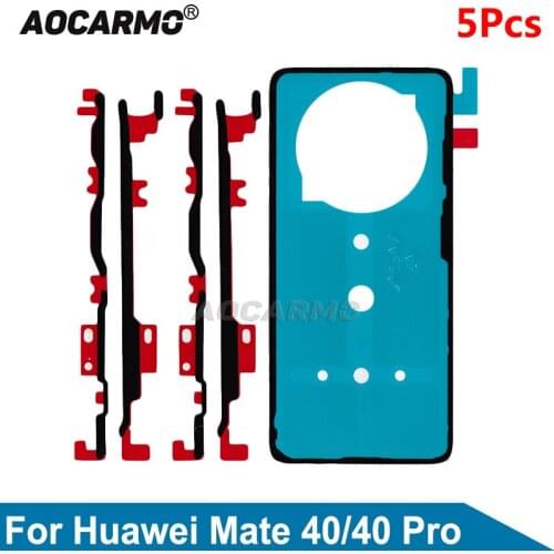 Aocarmo 5Pcs For Huawei Mate 40 / 40 Pro Back Cover Front LCD Screen Adhesive Glue Tape Sticker Replacement Part