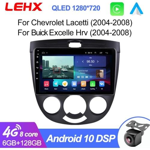 LEHX Car Radio Multimedia player 2 din Android 10 8 CORE DSP For Chevrolet Lacetti J200 BUICK Excelle Hrv no dvd Navi gps Wifi