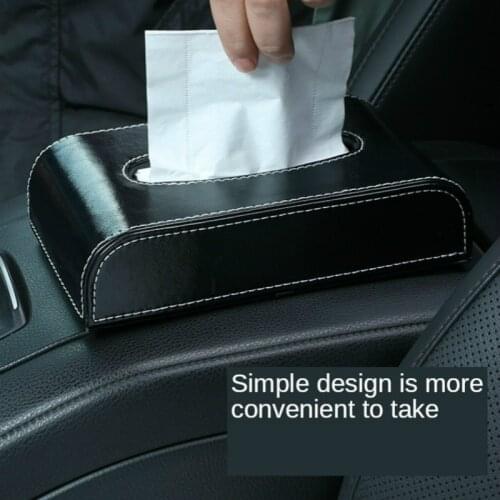 Car Tissue Box Thin Hanging Sitting Tissue Box Tissue Box for Car for Car Interior Sanitary Paper Box Armrest Box Car