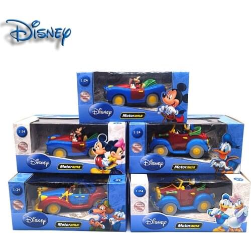 Disney classic animation 1:24 rubber tire alloy car Donald Duck and Mickey Mouse Mickey double convertible cartoon character toy