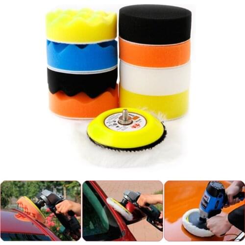 Hot 10Pcs 3" M6 Thread Polishing Buffing Buffer Pad Kit Car Polisher Air Sander