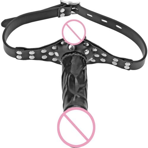 IKOKY Adult Games Sex Toys for Couples Sex Products Dildo Head Strap on Realistic Penis Mouth Gag Double Dildos Bandage