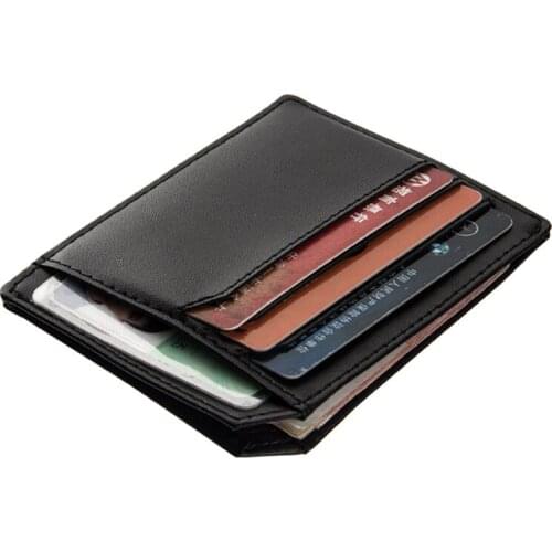 Men Slim PU Leather Wallet Coin Purse Driver License Credit Card Holder Business Change Pocket Case Fashion